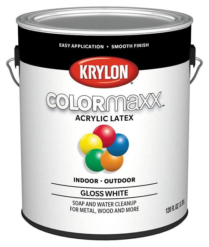 KRYLON Krylon K05649007 Paint, Gloss, White, 1 gal PAINT KRYLON