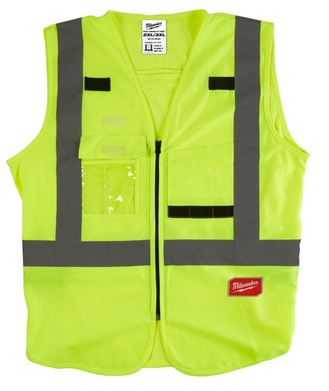 MILWAUKEE Milwaukee 48-73-5023 High-Visibility Safety Vest, 2XL, 3XL, Regular, Unisex CLOTHING, FOOTWEAR & SAFETY GEAR MILWAUKEE