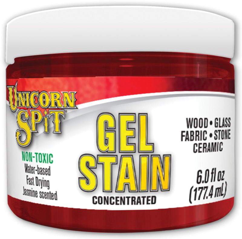 UNICORN SPIT ECLECTIC UNICORN SPIT 5772002 Gel Stain and Glaze, Molly Red Pepper, 6 fl-oz, Jar PAINT UNICORN SPIT   