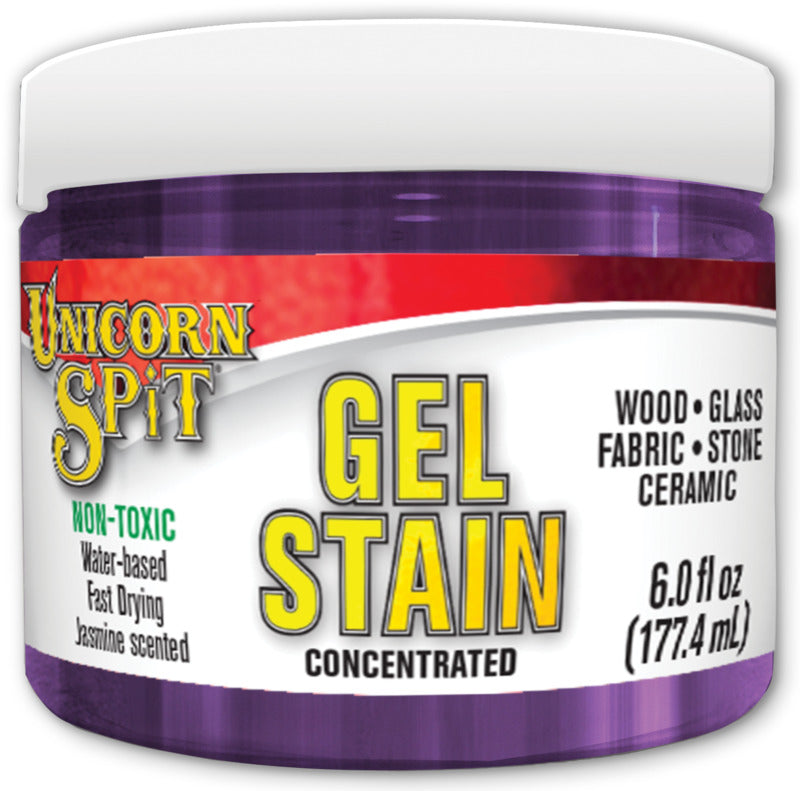 UNICORN SPIT ECLECTIC UNICORN SPIT 5772009 Gel Stain and Glaze, Purple Hill Majesty, 6 fl-oz, Jar PAINT UNICORN SPIT   