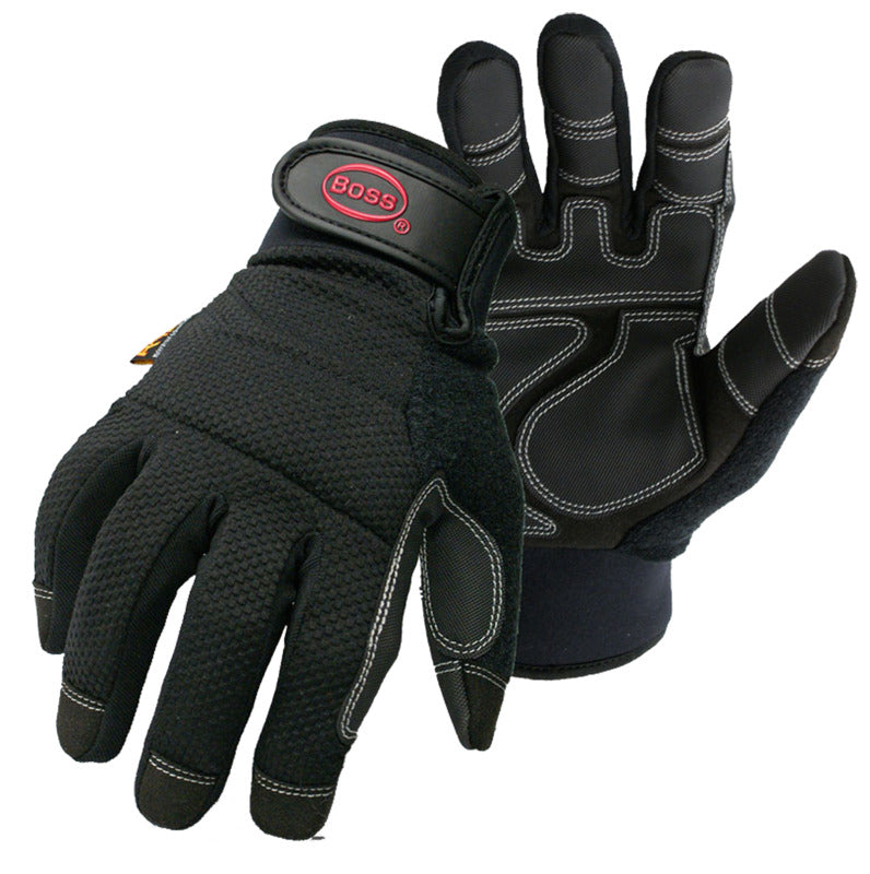 BOSS MFG Boss 5203L Utility Gloves, L, PVC, Black CLOTHING, FOOTWEAR & SAFETY GEAR BOSS MFG