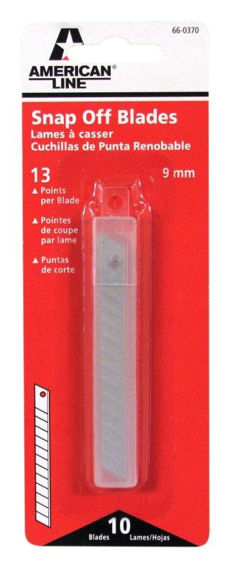 ACCUTEC BLADES American LINE 66-0370-0000 Blade, 3.156 in L, Carbon Steel, 2-Facet, Snap-Off Edge, 13-Point