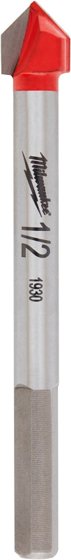 MILWAUKEE Milwaukee 48-20-8985 Drill Bit, 1/2 in Dia, 3-3/4 in OAL, 1/4 in Dia Shank, Round Shank, Carbide TOOLS MILWAUKEE