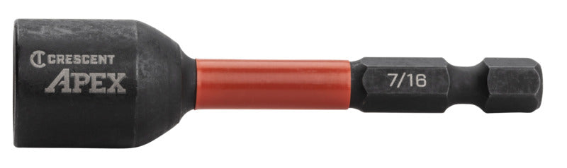 CRESCENT Crescent APEX Vortex CAVN2DHX28 Magnetic Nutsetter, 7/16 in Drive, 2.56 in L, Hex Shank TOOLS CRESCENT