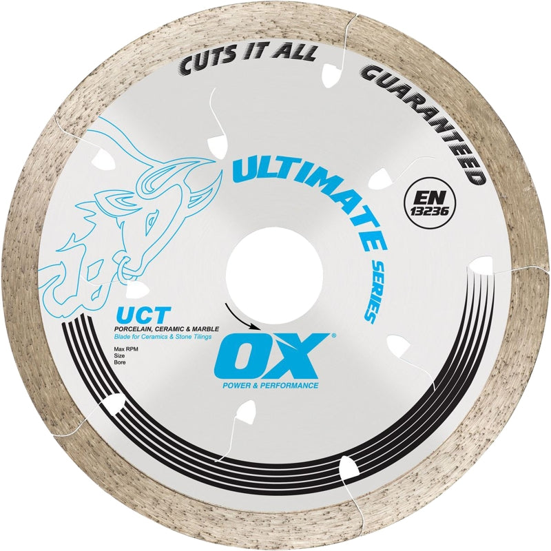 AFFINITY TOOL WORKS,LLC OX ULTIMATE OX-UCT-4.5 Saw Blade, 4-1/2 in Dia, Diamond Cutting Edge, Continuous Rim