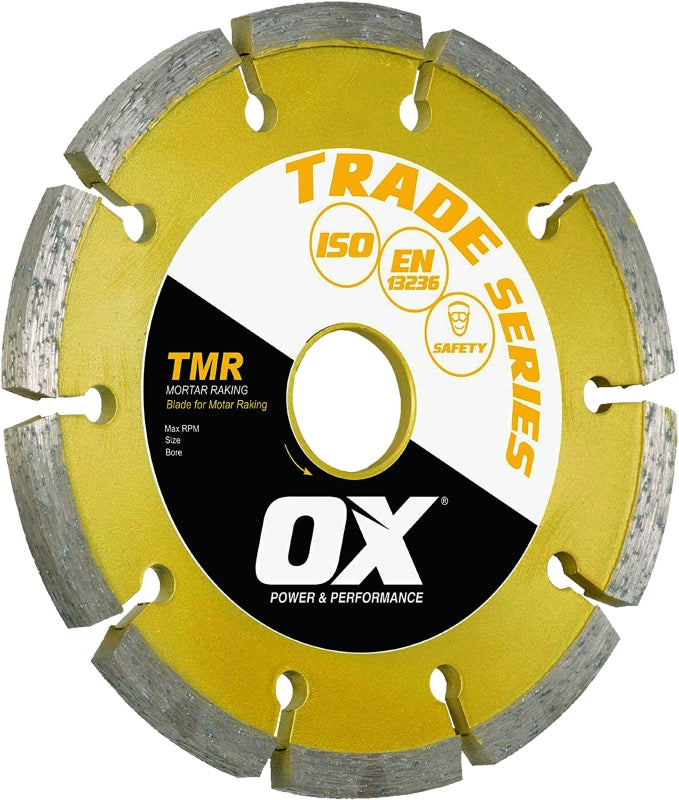 AFFINITY TOOL WORKS,LLC OX TRADE TMR OX-TMR-4.5 Blade, 4-1/2 in Dia, 7/8 to 5/8 in Arbor, Segmented Rim TOOLS AFFINITY TOOL WORKS,LLC