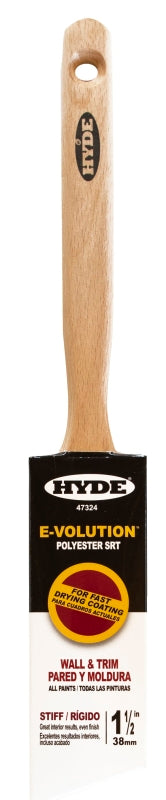 HYDE Hyde 47324 Paint Brush, Stiff Brush, 1-1/2 in L Bristle, Polyester Bristle, 6/PK PAINT HYDE