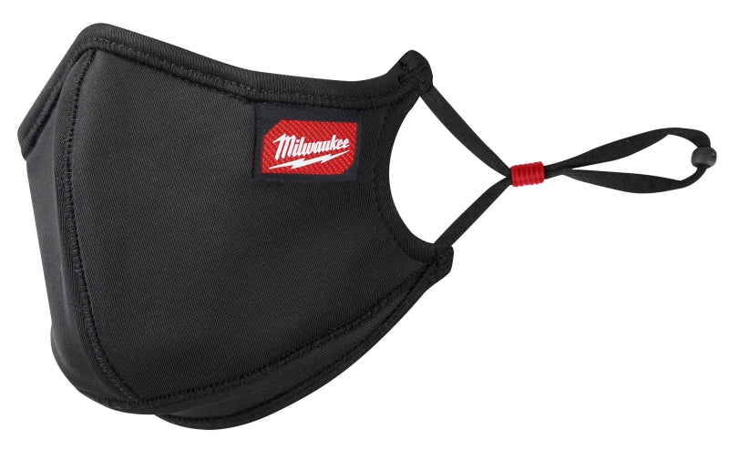 MILWAUKEE Milwaukee 48-73-4237 3-Layer Performance Face Mask, L/XL Mask, Nylon/Polyester/Spandex Facepiece, Black, 1/PK HOUSEWARES MILWAUKEE   