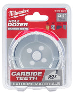 MILWAUKEE Milwaukee 49-56-0731 Hole Dozer, 2-3/4 in Dia, 1.62 in D Cutting, 4 TPI, Carbide Cutting Edge TOOLS MILWAUKEE