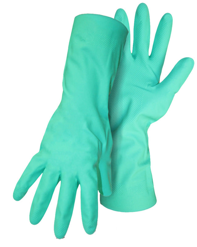 BOSS MFG Boss 118M Home N Yard Gloves, M, Gauntlet Cuff, Nitrile Coating, Green CLOTHING, FOOTWEAR & SAFETY GEAR BOSS MFG