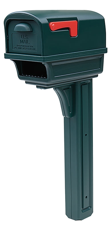 SOLAR GROUP Gibraltar Mailboxes Gentry GGC1G0000 Mailbox and Post Combo, 1000 cu-in Mailbox, Plastic Mailbox, 36.38 in H Post HARDWARE & FARM SUPPLIES SOLAR GROUP