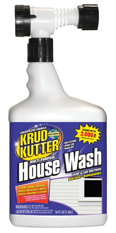 KRUD KUTTER Krud Kutter HW56H4 House Wash, Liquid, Mild, Clear, 56 oz, Bottle CLEANING & JANITORIAL SUPPLIES KRUD KUTTER   