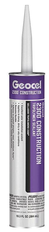 GEOCEL Geocel 2300 GC66100 Construction Tripolymer Sealant, Clear, 10.3 fl-oz Cartridge PAINT GEOCEL