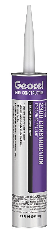 GEOCEL Geocel 2300 Series GC66103 Sealant, Black, 4 days Curing, 40 to 140 deg F, 10.3 fl-oz Cartridge PAINT GEOCEL