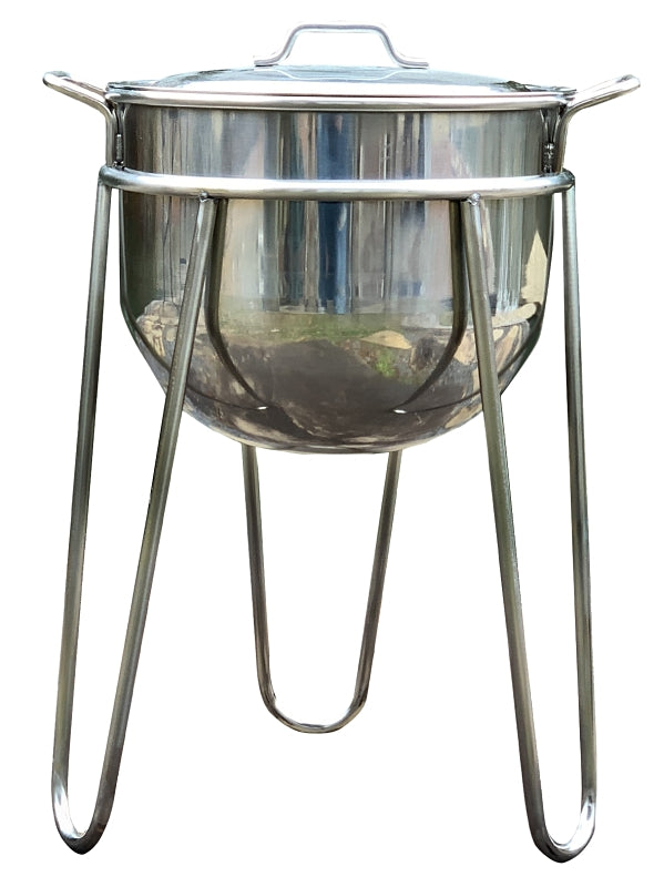 BAYOU CLASSIC Bayou Classic 800-108 Kettle with Stand, 8 gal Capacity, Stainless Steel OUTDOOR LIVING & POWER EQUIPMENT BAYOU CLASSIC