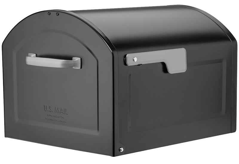 SOLAR GROUP Architectural Mailboxes 6300B-10 Oasis Large Mailbox, Steel, Galvanized, 11.3 in W, 20 in D, 11-1/2 in H, Black HARDWARE & FARM SUPPLIES SOLAR GROUP