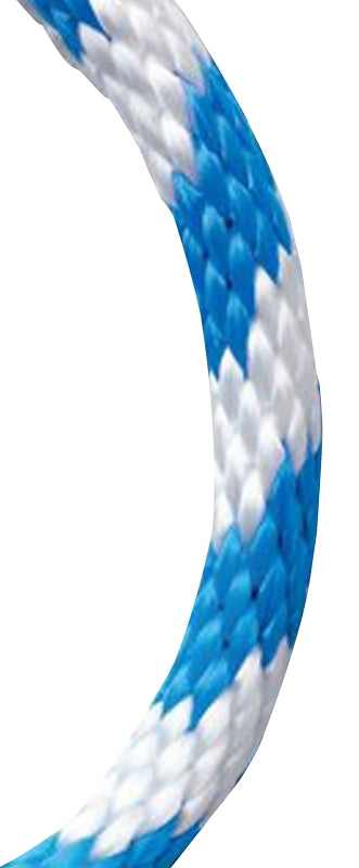 BARON Baron 51213 Derby Rope, 3/8 in Dia, 50 ft L, 3/8 in, 180 lb Working Load, Polypropylene, Blue/White HARDWARE & FARM SUPPLIES BARON