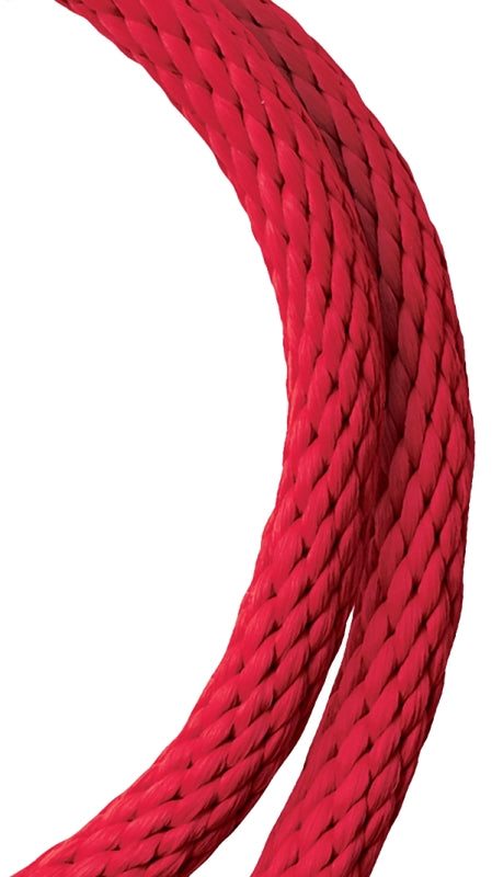 BARON Baron 51619 Rope, 1/2 in Dia, 35 ft L, 244 lb Working Load, Polypropylene, Red HARDWARE & FARM SUPPLIES BARON