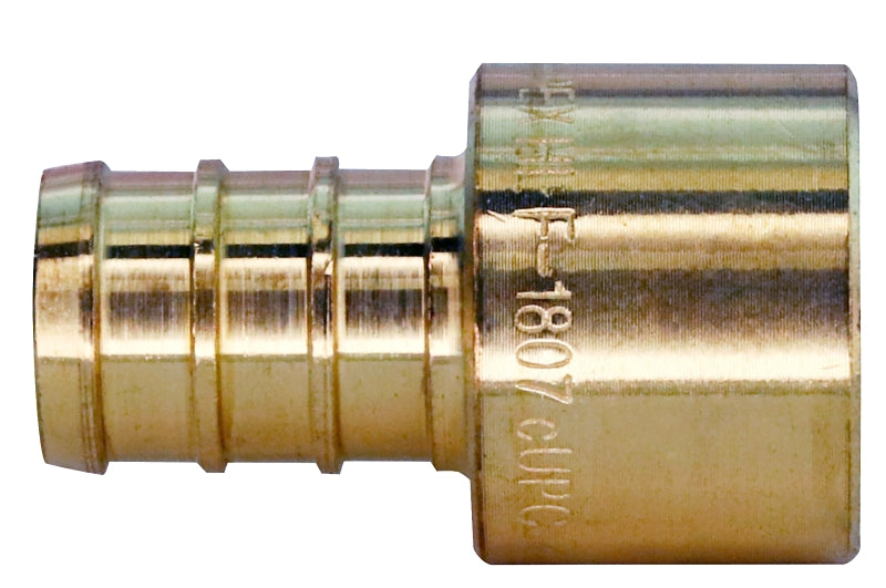 APOLLO Apollo APXFS1210PK Pipe Adapter, 1/2 in, Barb x FPT, PEX-B, Brass, 200 psi Pressure PLUMBING, HEATING & VENTILATION APOLLO