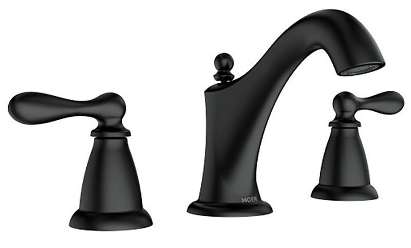 MOEN Moen Caldwell Series WS84440BL High-Arc Bathroom Faucet, 1.2 gpm, 2-Handle, 3-Faucet Hole, Metal, Matte Black PLUMBING, HEATING & VENTILATION MOEN