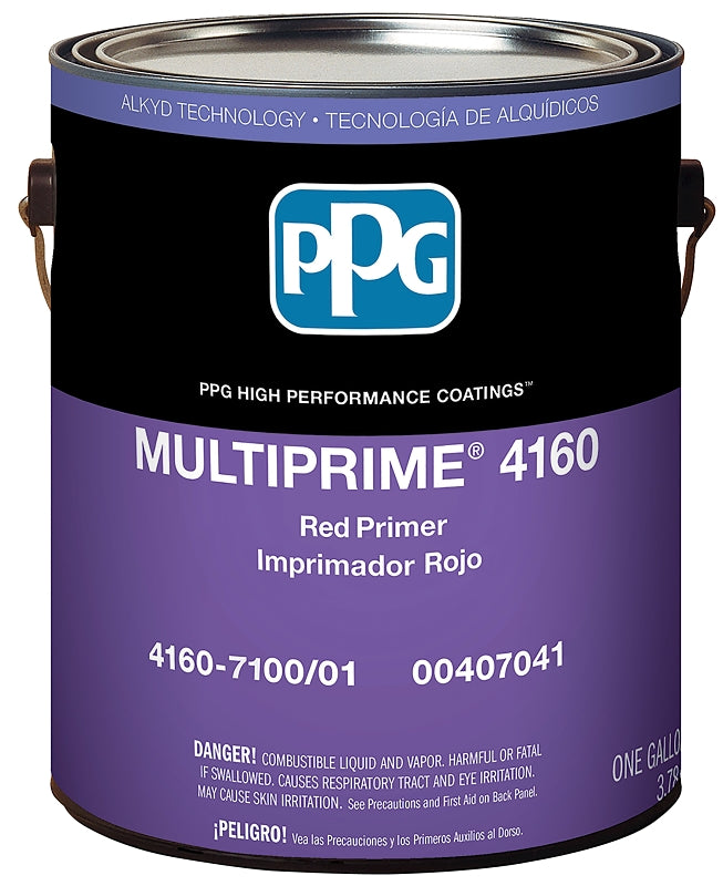 PPG PPG 4160-7100-01 Primer, Matte, Red, 1 gal PAINT PPG