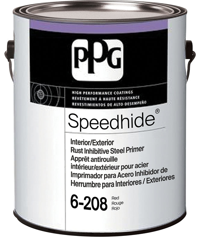 PPG PPG SPEEDHIDE 6-208-01 Primer, Flat, Red, 1 gal PAINT PPG   