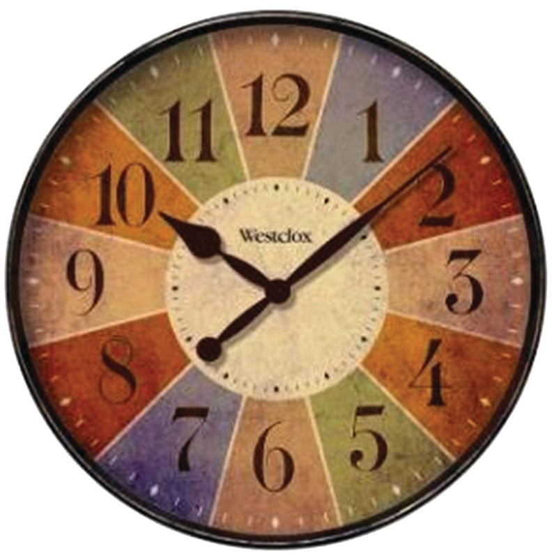 WESTCLOX Westclox 32897 Clock, Round, Multi-Color Frame, Plastic Clock Face, Analog HOUSEWARES WESTCLOX   