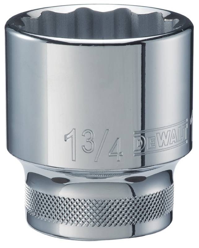 DEWALT DEWALT DWMT74641OSP Hand Socket, 1-3/4 in Socket, 3/4 in Drive, 12-Point, Vanadium Steel, Polished Chrome