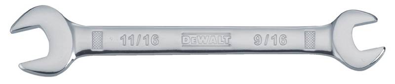 DEWALT DEWALT DWMT75427OSP Open End Wrench, Metric, 9/16 x 11/16 in Head, 7-11/16 in L, Polished Chrome