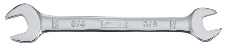 DEWALT DEWALT DWMT75428OSP Open End Wrench, Metric, 5/8 x 3/4 in Head, 8-11/16 in L, Polished Chrome