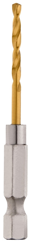 MILWAUKEE Milwaukee SHOCKWAVE 48-89-4604 Impact Drill Bit, 7/64 in Dia, 2.52 in OAL, Twist Flute, 1/4 in Dia Shank, Hex Shank TOOLS MILWAUKEE