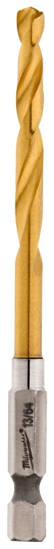 MILWAUKEE Milwaukee SHOCKWAVE 48-89-4610 Impact Drill Bit, 13/64 in Dia, 3-1/2 in OAL, Twist Flute, 1/4 in Dia Shank, Hex Shank TOOLS MILWAUKEE