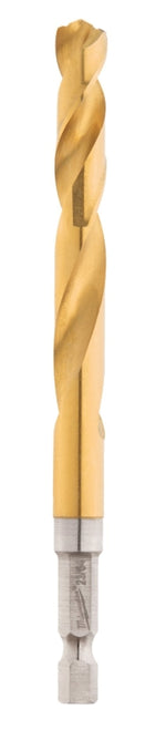 MILWAUKEE Milwaukee SHOCKWAVE 48-89-4620 Impact Drill Bit, 23/64 in Dia, 4.61 in OAL, Twist Flute, 1/4 in Dia Shank, Hex Shank TOOLS MILWAUKEE