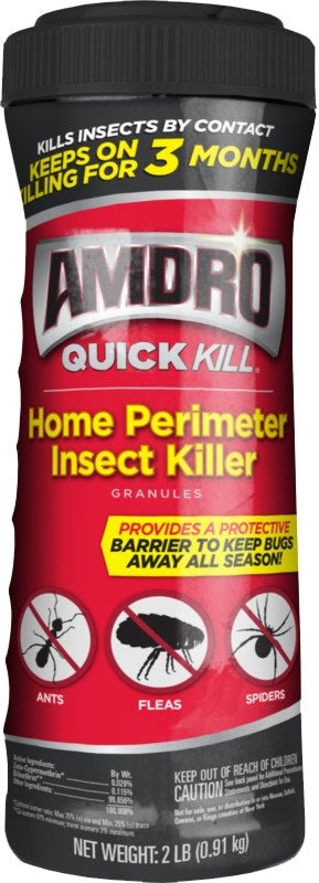 AMDRO Amdro QUICK KILL 100526851 Home Perimeter Insect Killer, Granular, Outdoor, 2 lb Bottle LAWN & GARDEN AMDRO