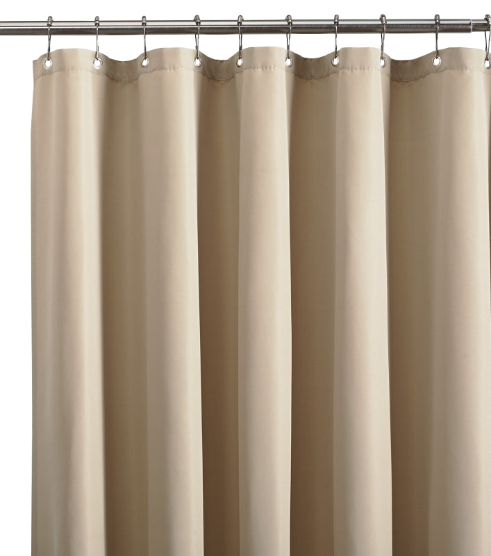 ZENNA HOME Zenna Home LFRLWTRTNL Shower Curtain Liner, 72 in L, 70 in W, Polyester, Tan HARDWARE & FARM SUPPLIES ZENNA HOME   