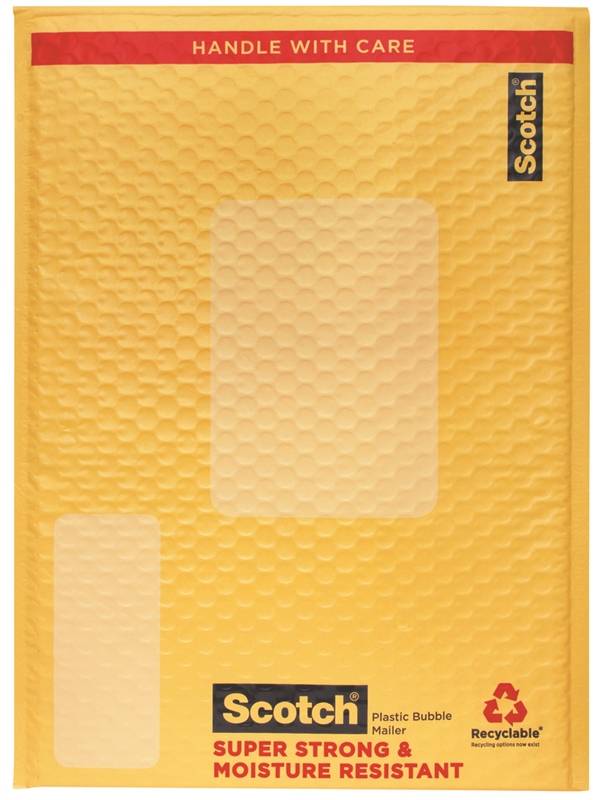 SCOTCH Scotch 8915 Smart Mailer, 10-1/2 x 15 in, Yellow, Self-Seal Closure HOUSEWARES SCOTCH