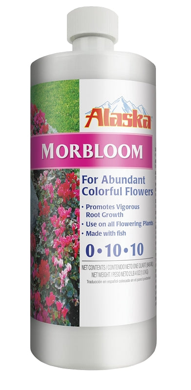 ALASKA Alaska 100099251 Morbloom Fertilizer, 32 oz Bottle, Liquid, 0-10-10 N-P-K Ratio LAWN & GARDEN ALASKA   