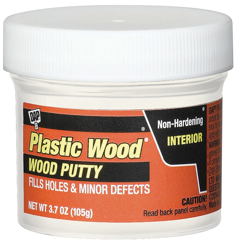 DAP DAP 7079821245 Wood Putty, Solid, Mild, Pleasant, White, 3.7 oz, Tub PAINT DAP