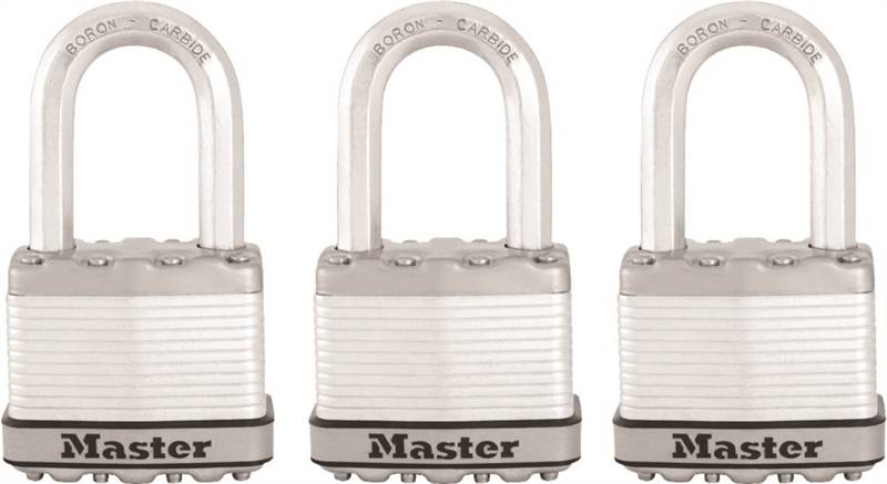 MASTER LOCK Master Lock Magnum Series M5XTRILF Padlock, Keyed Alike Key, 3/8 in Dia Shackle, 1-1/2 in H Shackle, Zinc, 2 in W Body HARDWARE & FARM SUPPLIES MASTER LOCK