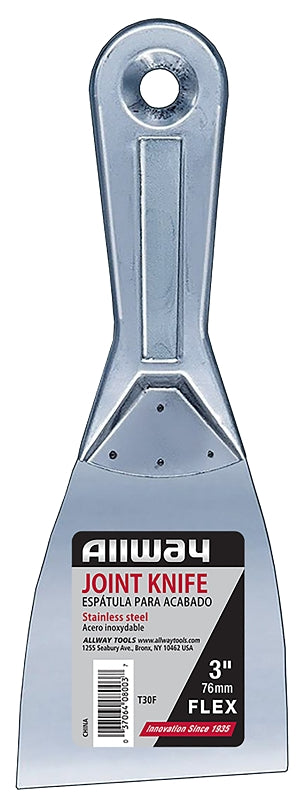 ALLWAY TOOLS ALLWAY T30F Wall Scraper, 3 in W Blade, Flexible Blade, Steel Blade, Steel Handle PAINT ALLWAY TOOLS