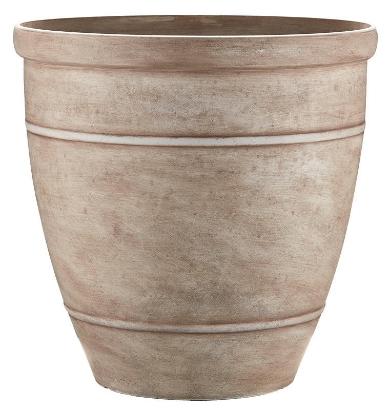 SOUTHERN PATIO Southern Patio RUB-091530 Wright Planter, 18 in H, Rubber, White HARDWARE & FARM SUPPLIES SOUTHERN PATIO