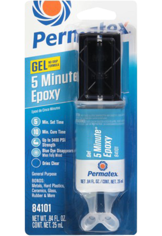 PERMATEX Permatex 84101 Gap Filling Epoxy, Amber, Liquid, 0.84 oz Syringe PAINT PERMATEX   