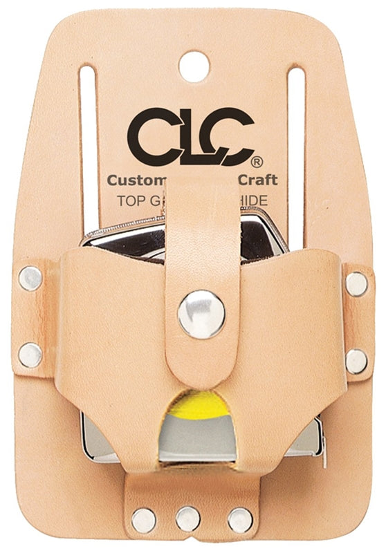 CUSTOM LEATHERCRAFT CLC Tool Works Series 464 Tape Holder, 1-Pocket, Leather, Tan, 3-1/2 in W, 2-3/4 in H, 1-1/2 in D TOOLS CUSTOM LEATHERCRAFT   