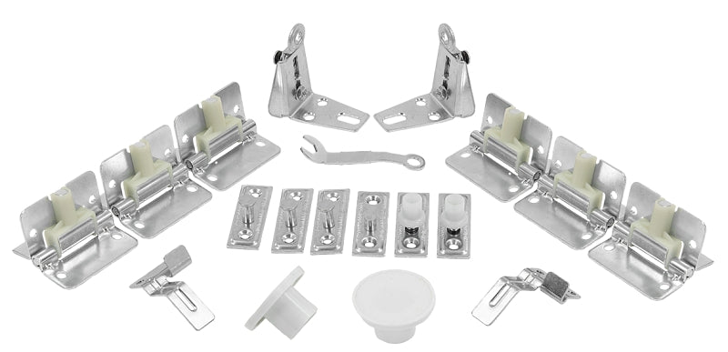 RENIN Renin BF1700-06000-BW Hardware Track Set, 60 in L Track, Steel, For: 3/4 to 1-3/4 in THK Bi-Fold Doors HARDWARE & FARM SUPPLIES RENIN