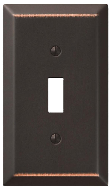 AMERELLE AmerTac 163TDB Wallplate, 4-15/16 in L, 2-7/8 in W, 1 -Gang, Steel, Aged Bronze ELECTRICAL AMERELLE