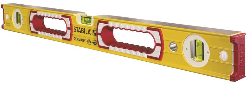 STABILA Stabila 37478 Spirit Level, 78 in L, 3-Vial, Non-Magnetic, Aluminum, Yellow