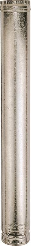 AMERICAN METAL AmeriVent 5E3 Type B Gas Vent Pipe, 5 in OD, 3 ft L, Aluminum/Galvanized Steel PLUMBING, HEATING & VENTILATION AMERICAN METAL   