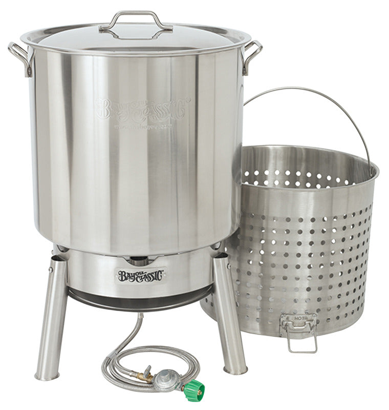 BAYOU CLASSIC Bayou Classic KDS-182 Crawfish Cooker Kit, 21 in L, 21 in W, 85 qt Capacity, Stainless Steel APPLIANCES & ELECTRONICS BAYOU CLASSIC   