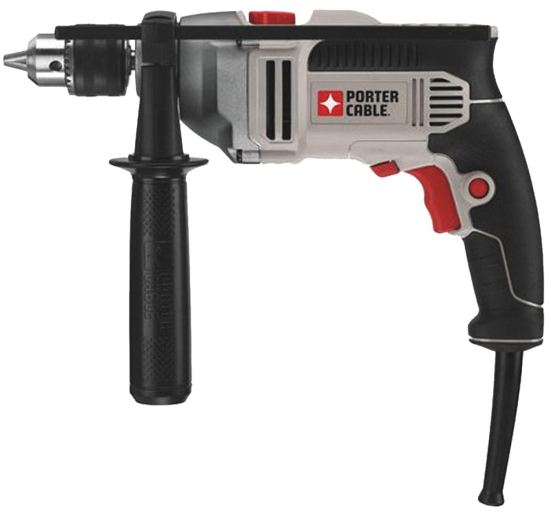 PORTER-CABLE Porter-Cable PCE141 Hammer Drill, 7 A, Keyed Chuck, 1/2 in Chuck, 52,700 bpm, 0 to 3100 rpm Speed