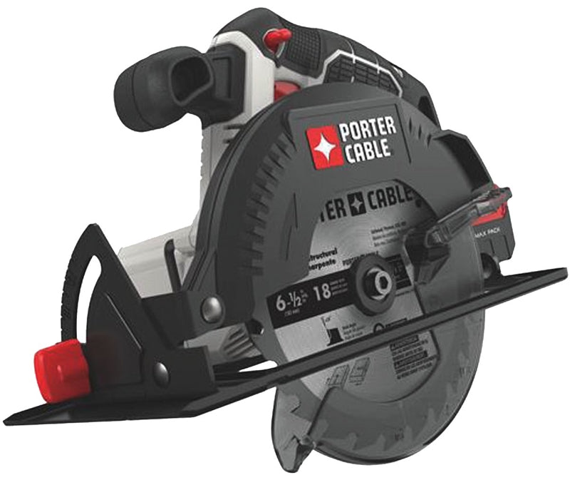 PORTER-CABLE Porter-Cable PCC660B Circular Saw, Tool Only, 20 V, 1.3 Ah, 6-1/2 in Dia Blade, 0 to 50 deg Bevel, 2-1/8 in D Cutting